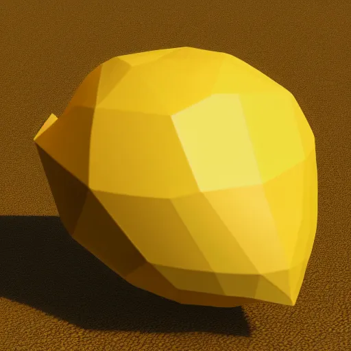 Prompt: low poly lemon