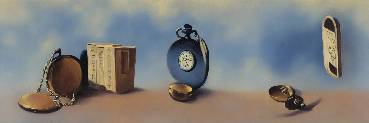 Image similar to pocket watch painting magritte