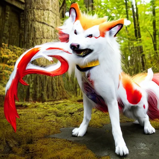 Image similar to amaterasu from okami, capcom, lifelike, nat geo photography, award - winning