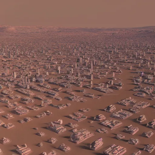 Prompt: a mars city, 8k photography, hd, detailed, susnet