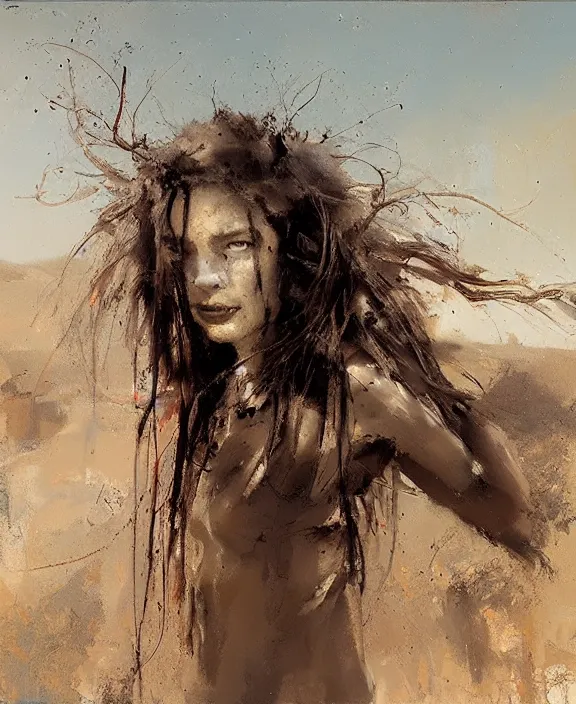 Image similar to medusa in the desert by jeremy mann