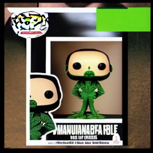 Image similar to beautiful giant marijuana bud as a funko pop