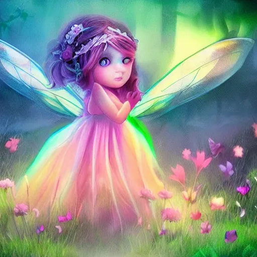 Prompt: fairy princess clothing store in a woodland grove, neon wings cute colorful pretty artistic girly 4 k artstation trending dramatic lighting