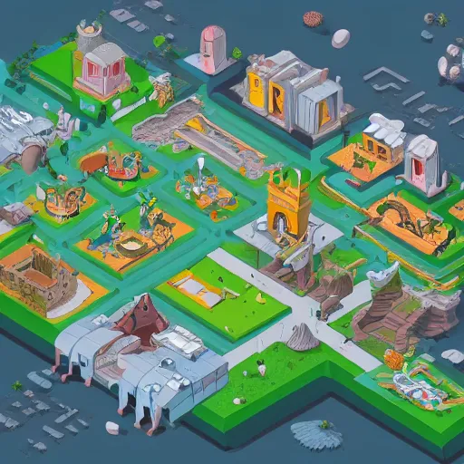 Prompt: a hyper detailed isometric aerial vector view of a fantasy bedroom by madmaraca, concept art, level design, highly detailed, 8k wallpaper, adventure time colour palette