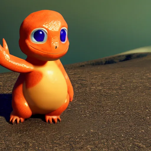 Image similar to charmander snowman, concept art, octane render, unreal engine 5, highly detailed, high quality, 8 k, soft lighting, realistic face, path traced