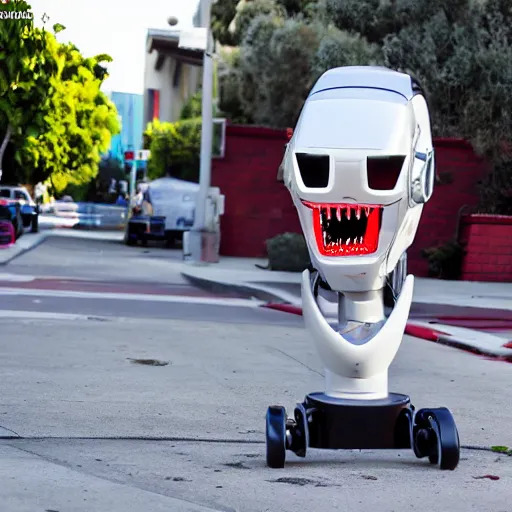 Image similar to LOS ANGELES CA, JUNE 18 2029: Vampire Robot enjoying the sun