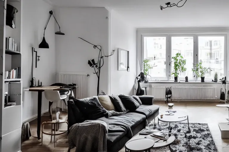 Prompt: a beautiful Scandinavian apartment