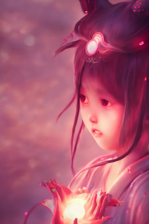 Image similar to cute nezha, mainland china, soft lights, cinematic, character concept design, highly detailed, volumetric light, symmetrical portrait, by new gods : nezha reborn, nezha : birth of the demon child, i am nezha, 8 k - - wallpaper