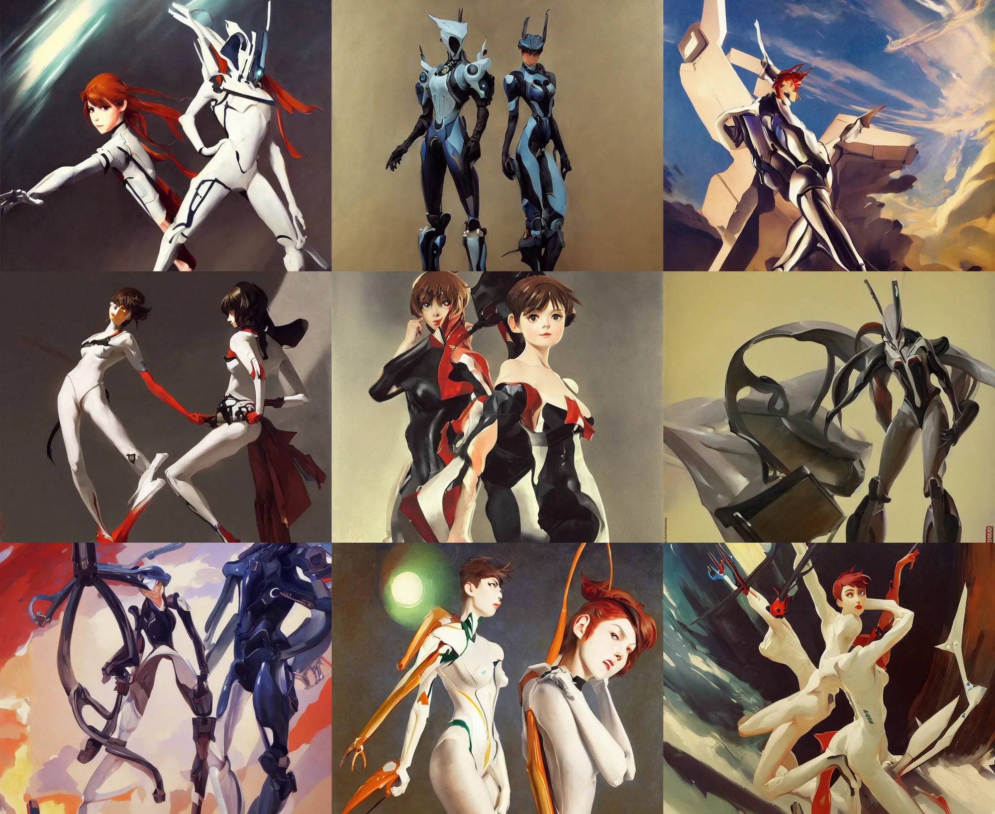 Prompt: painting by sargent and leyendecker and greg hildebrandt savrasov levitan warframe evangelion genshin impact anime cartoon minimalist