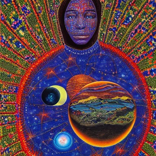 Prompt: Liminal space in outer space by Mati Klarwein