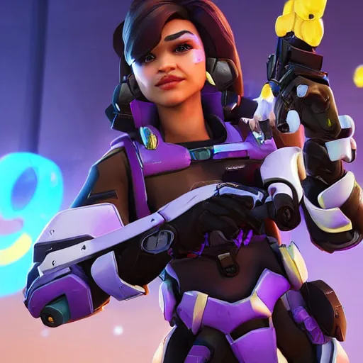 Image similar to zendaya as an overwatch character