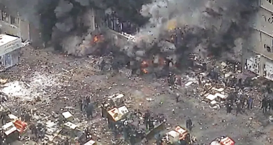 Image similar to CCTV Footage of a Tnt Warehouse Exploding