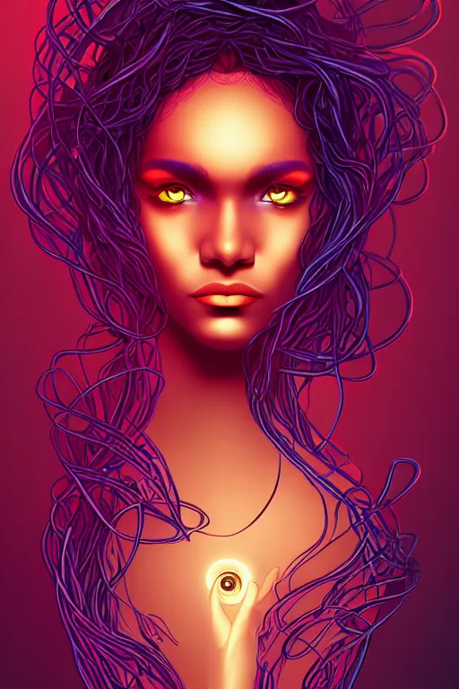 Image similar to 👁👩🏾🌹👾, phantom, dreary, dramatic, fluid, golden ratio, artstation, moebius + loish, hd, long vines,