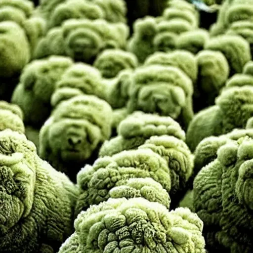 Prompt: sheep that looks like broccoli, broccoli sheep, sheep