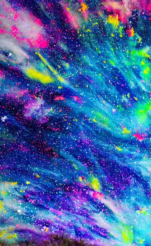 Image similar to galaxy paint explosion