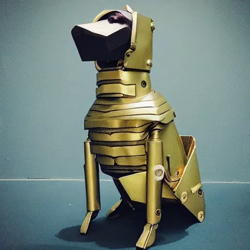 Prompt: “ ultra realistic cardboard dog, suit of armour, planets in the sky ”
