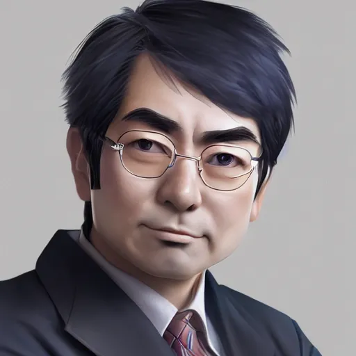 Image similar to Haruhiko Kuroda as Muzan Kibutsuji, digital art, cgsociety, artstation, trending, 4k