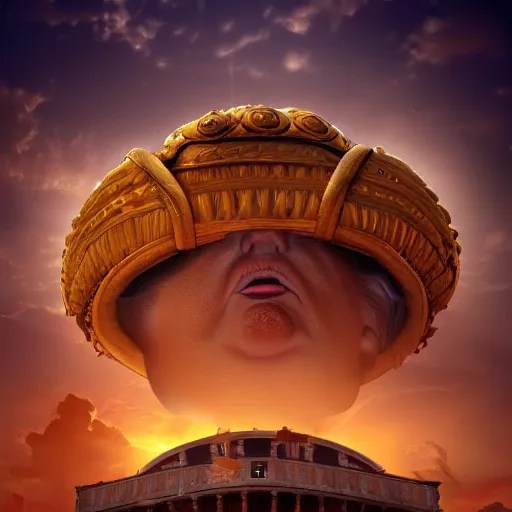 Prompt: Pixar movie about an Donald Trump invasion of Ancient Athens, UFOs, portrait, intricate, 8k highly professionally detailed, HDR, CGsociety