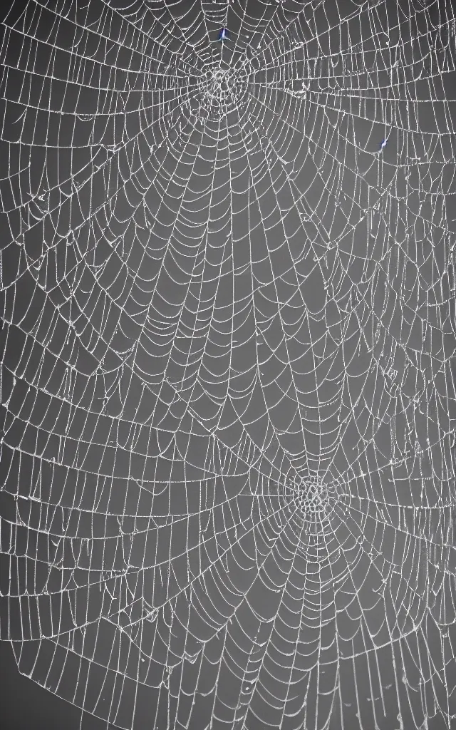 Prompt: intricated thunders and cobwebs over black background