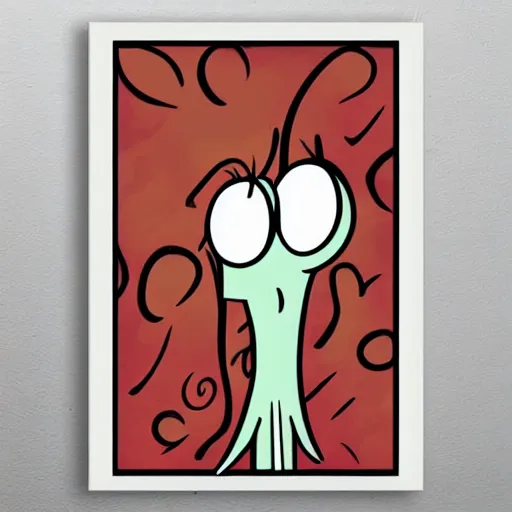 Prompt: handsome squidward, male, cartoon network style, poster