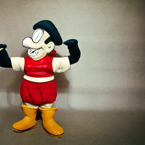 Image similar to 1 2 mp photo of popeye the sailor man, photography, fullbody, dynamic lighting