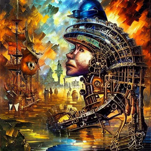 Image similar to steampunk art by android jones, james christensen, rob gonsalves, leonid afremov and tim white