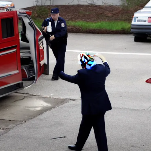 Prompt: a photo of donald trump getting raided by the fbi, 4k