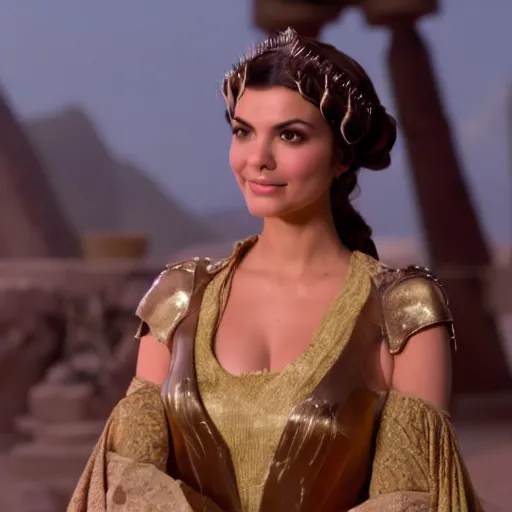 Image similar to victoria justice as princess padme in star wars episode 3, 8 k resolution, cinematic lighting, anatomically correct