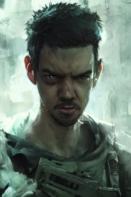 Prompt: a jacksepticeye by Greg Rutkowski, Sung Choi, Mitchell Mohrhauser, Maciej Kuciara, Johnson Ting, Maxim Verehin, Peter Konig, Resident evil , 8k photorealistic, cinematic lighting, HD, high details, dramatic, atmospheric , trending on artstation