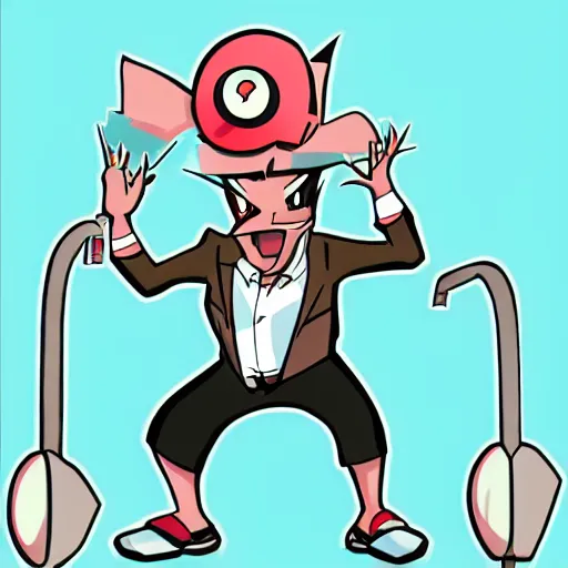 Prompt: Jim Cramer as a Pokemon