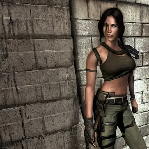 lara croft prison photo | Stable Diffusion