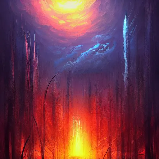 Prompt: apocalyptic paradise by anato finnstark