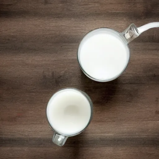 Prompt: A glass of milk