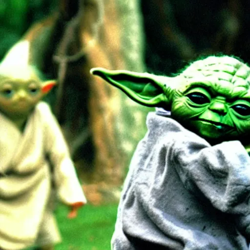 Image similar to yoda performing at woodstock