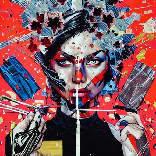 Image similar to head exploding, by MARVEL comics and Sandra Chevrier