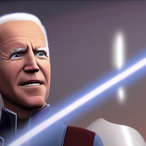 Prompt: Film still of Joe Biden, from Star Wars: The Clone Wars (2008–2020 TV Series)