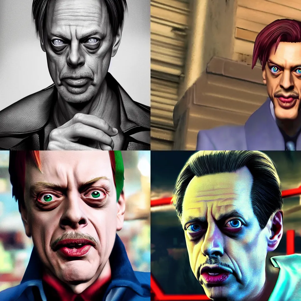 Prompt: photorealistic 4 k hdr photograph of steve buscemi as rye from street fighter