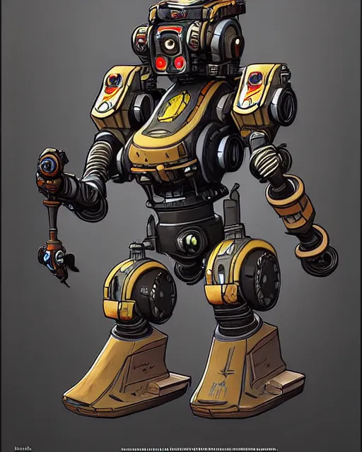 Prompt: pathfinder robot from apex legends character portrait, portrait, concept art, intricate details, highly detailed, vintage sci - fi