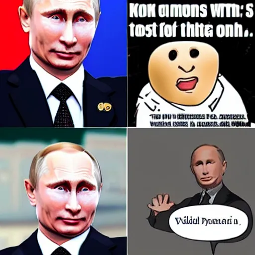 Image similar to vladimir putin but he is a potato