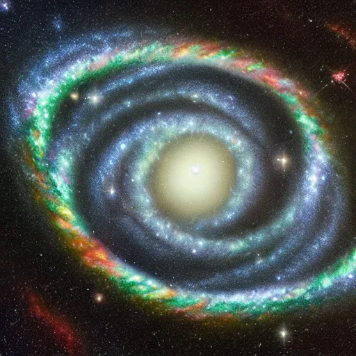 Prompt: two spiraling galaxys colliding in deep space, 8k, highly detailed, epic, cinematic,