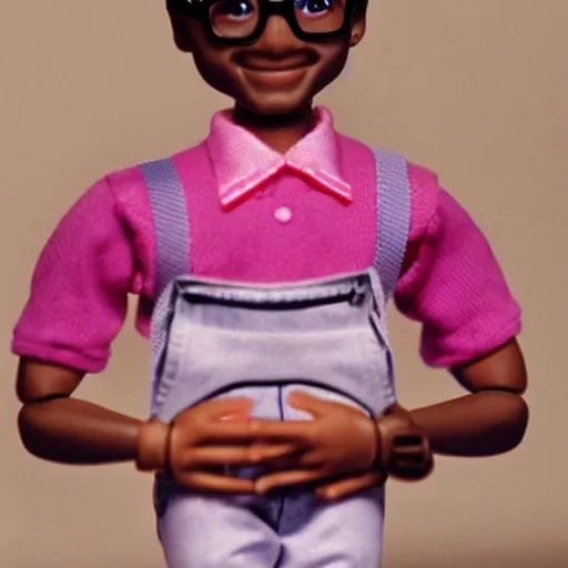 Prompt: steve urkel barbie 1 9 8 0 s children's show, detailed facial expressions