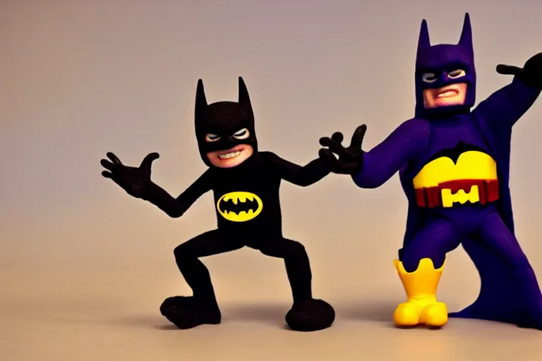 Image similar to claymation batman