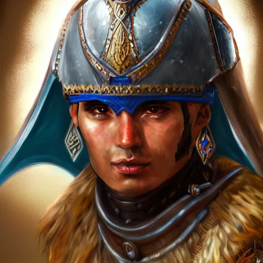 Image similar to Central Asian Warrior, fantasy, portrait, highly detailed, digital painting, trending on artstation, concept art, sharp focus, illustration