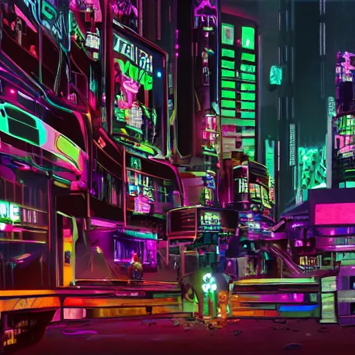 Image similar to cyberpunk Foos Gone Wild