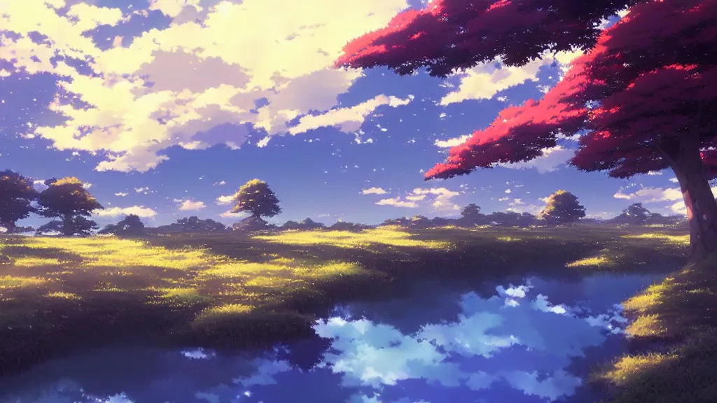 Prompt: beautiful view, painted by makoto shinkai,