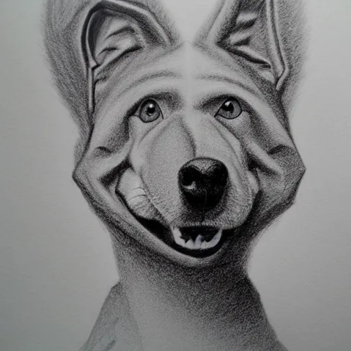 Prompt: furry dog, anthropomorphic, realistic drawing, fursuit, h 7 6 8