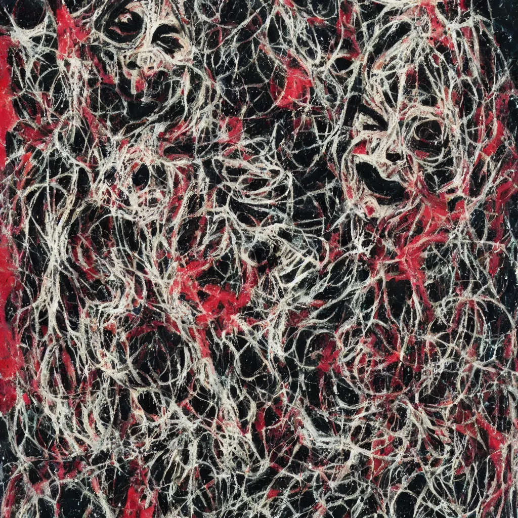 Image similar to camo made of teeth, smiling, abstract, francis bacon artwork, cryptic, dots, spots, stipple, lines, splotch, color tearing, pitch bending, faceless people, dark, ominious, eerie, hearts, minimal, points, technical, old painting