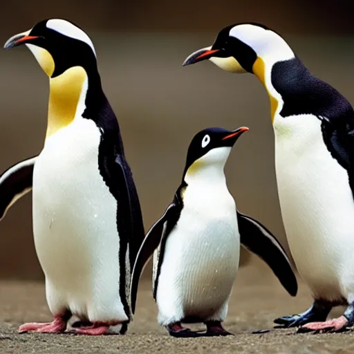 Prompt: penguins as relativizes