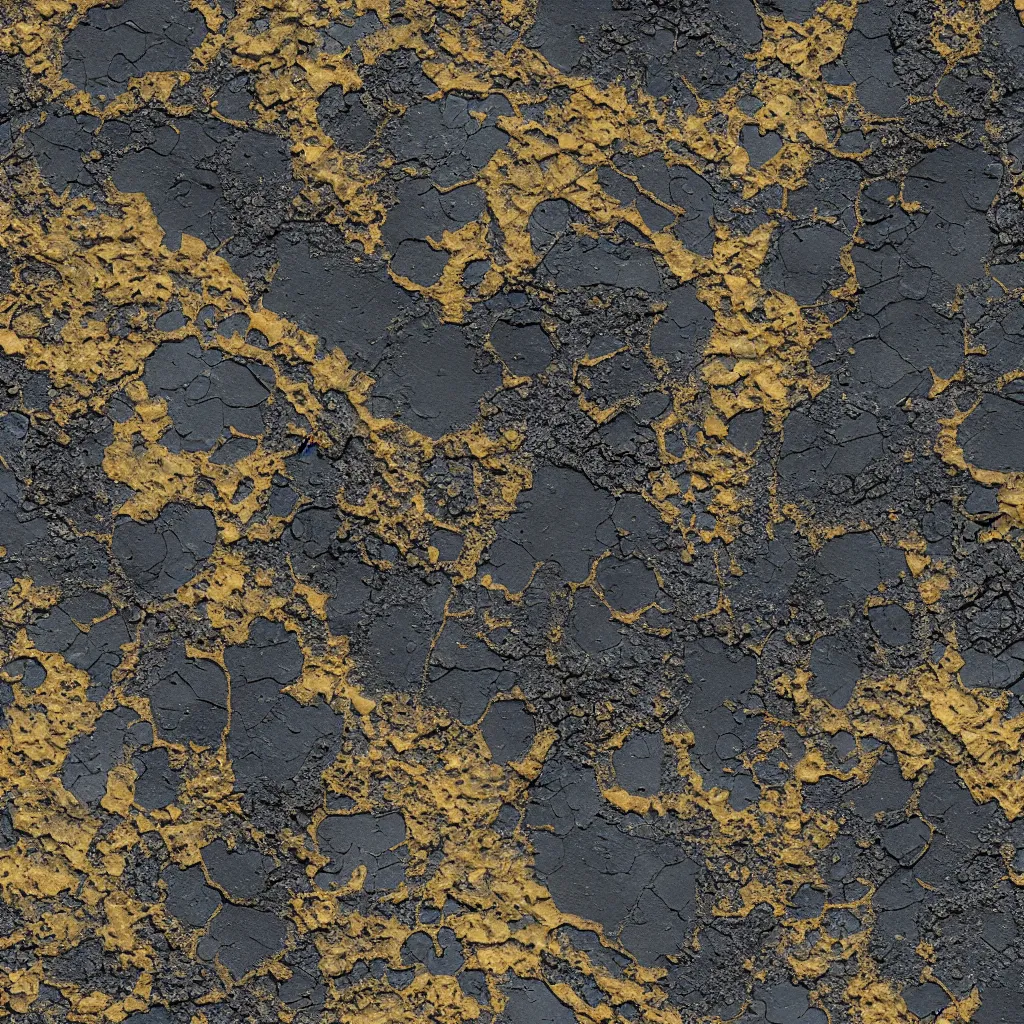 Prompt: highly detailed!! terraformation made of black sand with golden veining shot from sentinel and landsat satellite with is a presence of ruined roads and buildings and highly detailed and ornated very realistic and detailed erosions, complex features, 4 k, photorealistic, octane render