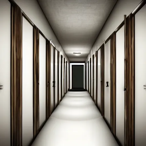 prompthunt: backrooms monster lingering around the corner. 8 k render.  photorealistic.